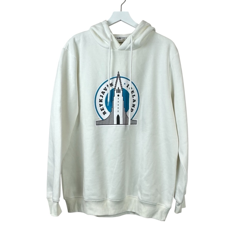 Reykjavik Iceland Graphic Hoodie Sweatshirt Sz XL